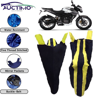 AUCTIMO Two Wheeler Cover for Bajaj(Pulsar 200 NS DTS-i, Yellow)