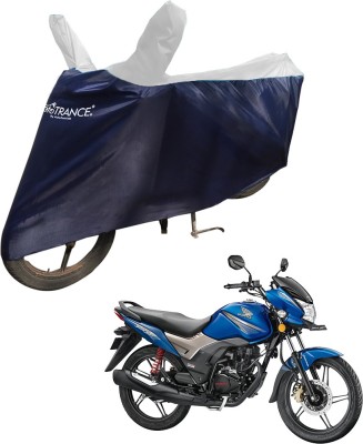 MOTOTRANCE Waterproof Two Wheeler Cover for Honda(CB Shine SP, White, Blue)