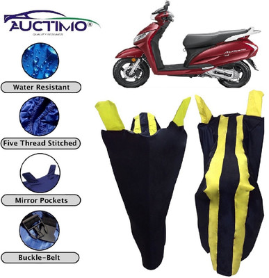 AUCTIMO Two Wheeler Cover for Honda(Activa 125, Yellow, Blue)