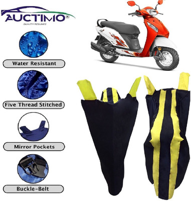 AUCTIMO Two Wheeler Cover for Honda(Activa, Yellow, Blue)