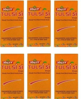 JOLLY Tulsi 51 Drops Pack of 6 Concentrated Liquid Extract(126 ml)