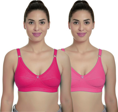 Arousy R Cup Women T-Shirt Non Padded Bra(Pink)