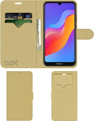 ACM Flip Cover for Honor 8A 2020(Gold, Cases with Holder, Pack of: 1)