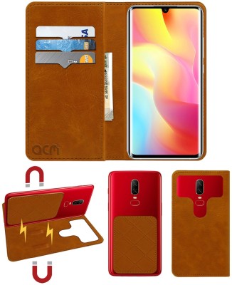 ACM Flip Cover for Mi Note 10 Lite(Gold, Cases with Holder, Pack of: 1)