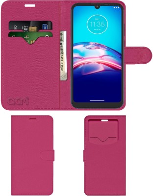 ACM Flip Cover for Motorola Moto E6S (2020)(Pink, Cases with Holder, Pack of: 1)