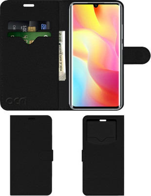 ACM Flip Cover for Mi Note 10 Lite(Black, Cases with Holder, Pack of: 1)