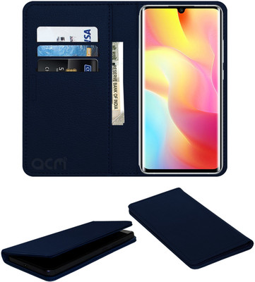 ACM Flip Cover for Mi Note 10 Lite(Blue, Cases with Holder, Pack of: 1)