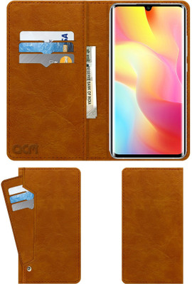ACM Wallet Case Cover for Mi Note 10 Lite(Gold, Cases with Holder, Pack of: 1)