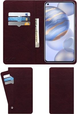 ACM Wallet Case Cover for Honor 30(Maroon, Cases with Holder, Pack of: 1)