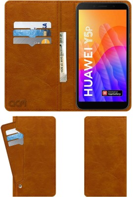 ACM Wallet Case Cover for Huawei Y5P(Brown, Cases with Holder, Pack of: 1)