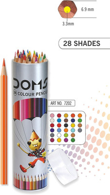 DOMS art creation hexagonal Shaped Color Pencils(Set of 1, Multicolor)