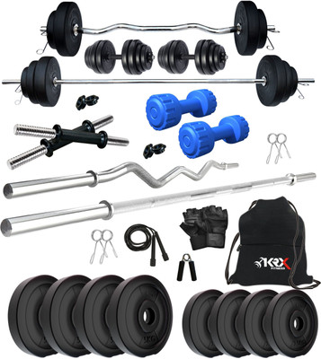 KRX 30 kg PVC 30 KG COMBO 2 With PVC Dumbbells Home Gym Combo