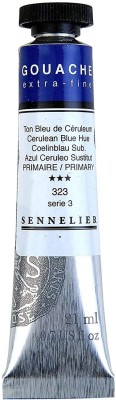 SENNELIER Extra fine Gouache Tube 21ml S3 Cerulean Blue(Set of 1, Cerulean Blue)