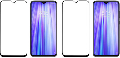 HOBBYTRONICS Edge To Edge Tempered Glass for Redmi Note 8 Pro(Pack of 2)