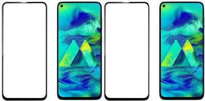 HOBBYTRONICS Edge To Edge Tempered Glass for Samusng Galaxy M40, Samsung Galaxy A60(Pack of 2)