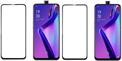 HOBBYTRONICS Edge To Edge Tempered Glass for OPPO K3(Pack of 2)
