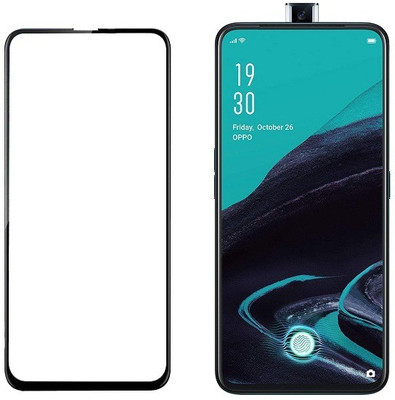HOBBYTRONICS Edge To Edge Tempered Glass for Oppo Reno2 F(Pack of 1)