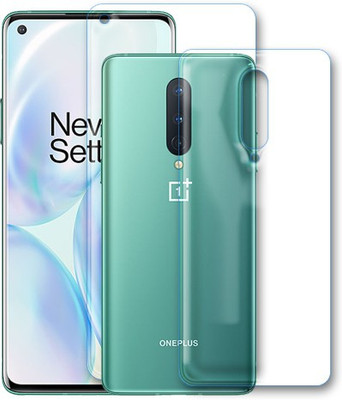 DVS MOBILE ACCESSORIES Front and Back Tempered Glass for OnePlus 8(Pack of 2)