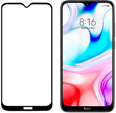 HOBBYTRONICS Edge To Edge Tempered Glass for Redmi 8(Pack of 1)