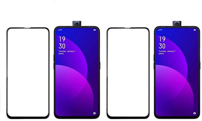 HOBBYTRONICS Edge To Edge Tempered Glass for Oppo F11 Pro(Pack of 2)