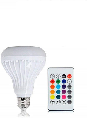 Gannu Bluetooth Speaker Music Light Bulb Colorful Lamp with Remote Control for Home, Party 5 W Bluetooth Speaker(White, Mono Channel)