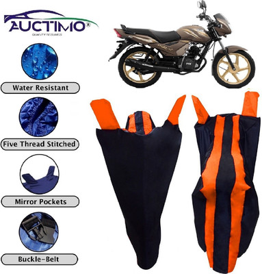 AUCTIMO Two Wheeler Cover for TVS(Star City, Orange, Blue)