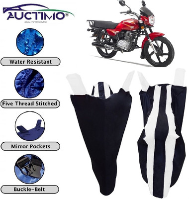 AUCTIMO Two Wheeler Cover for Bajaj(Boxer, Blue, White)