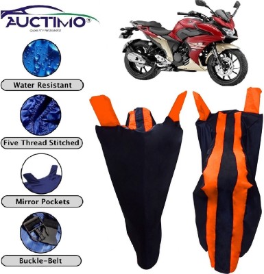 AUCTIMO Two Wheeler Cover for Yamaha(Fazer 25, Blue, Orange)