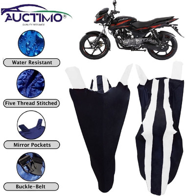AUCTIMO Two Wheeler Cover for Bajaj(Pulsar 150, Blue, White)