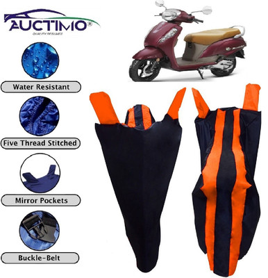 AUCTIMO Two Wheeler Cover for Suzuki(Access, Orange, Blue)