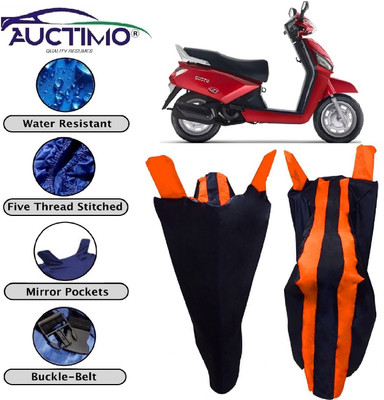 AUCTIMO Two Wheeler Cover for Mahindra(Gusto, Orange, Blue)