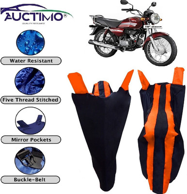 AUCTIMO Two Wheeler Cover for Hero(HF Dawn, Blue, Orange)