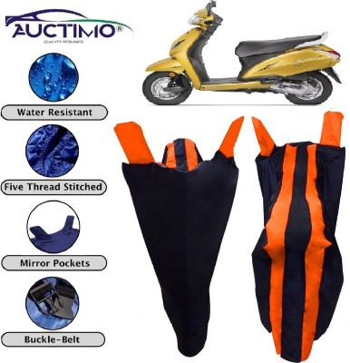 AUCTIMO Two Wheeler Cover for Honda(Activa 5G, Orange, Blue)