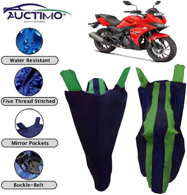 AUCTIMO Two Wheeler Cover for Hero(Xtreme 200S, Blue, Green)