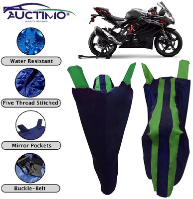 AUCTIMO Two Wheeler Cover for TVS(Apache RR 310, Blue, Green)