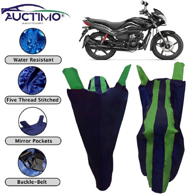 AUCTIMO Two Wheeler Cover for Hero(Passion Pro TR, Blue, Green)