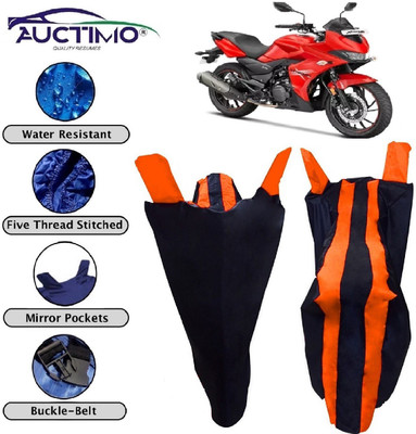 AUCTIMO Two Wheeler Cover for Hero(Xtreme 200S, Blue, Orange)