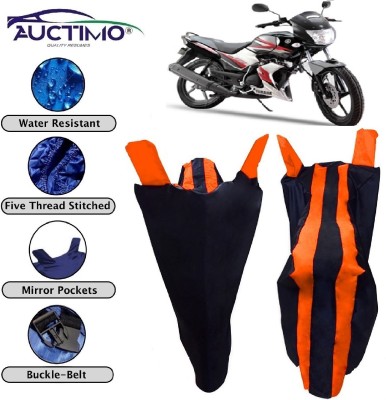 AUCTIMO Two Wheeler Cover for Yamaha(SS 125, Orange, Blue)