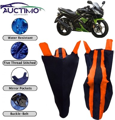 AUCTIMO Two Wheeler Cover for Yamaha(R15 s, Orange, Blue)