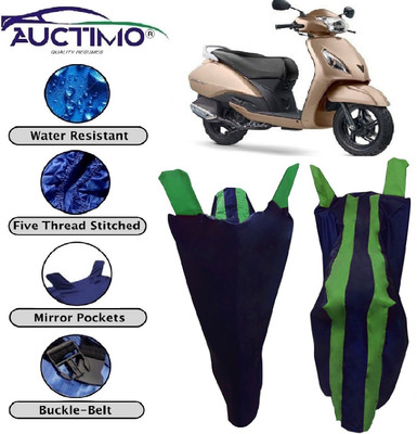 AUCTIMO Two Wheeler Cover for TVS(Jupiter, Blue, Green)