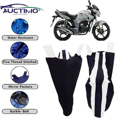 AUCTIMO Two Wheeler Cover for Hero(Hunk, White, Black)