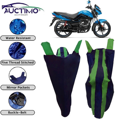 AUCTIMO Two Wheeler Cover for Hero(Splendor I Smart, Blue, Green)