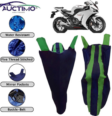 AUCTIMO Two Wheeler Cover for Honda(CBR 1000RR, Blue, Green)