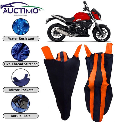 AUCTIMO Two Wheeler Cover for Mahindra(MOJO XT 300, Blue, Orange)