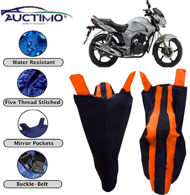 AUCTIMO Two Wheeler Cover for Hero(Hunk, Blue, Orange)