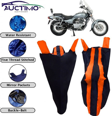 AUCTIMO Two Wheeler Cover for Bajaj(Avenger 220 DTS-i, Orange, Blue)