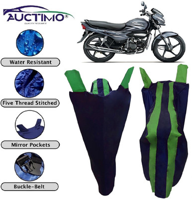 AUCTIMO Two Wheeler Cover for Hero(Super Splendor, Blue, Green)