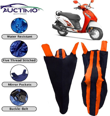 AUCTIMO Two Wheeler Cover for Honda(Activa, Blue, Orange)