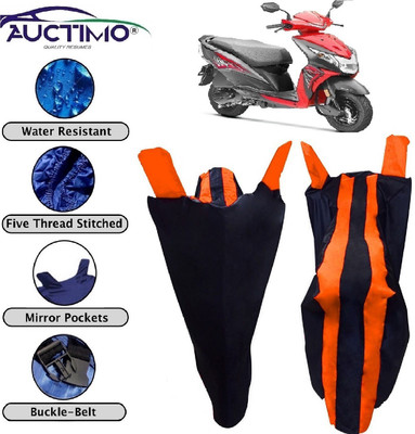 AUCTIMO Two Wheeler Cover for Honda(Dio, Blue, Orange)