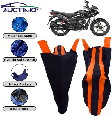 AUCTIMO Two Wheeler Cover for Hero(Passion Pro TR, Blue, Orange)